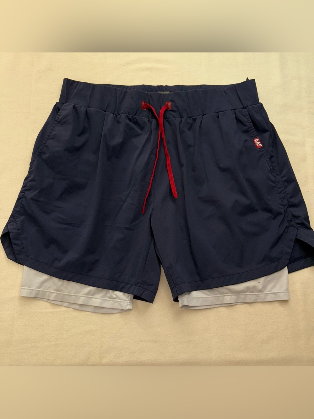 AAR All American Roughneck Shorts Men’s 2XL Navy Lined Athletic Gym Workout